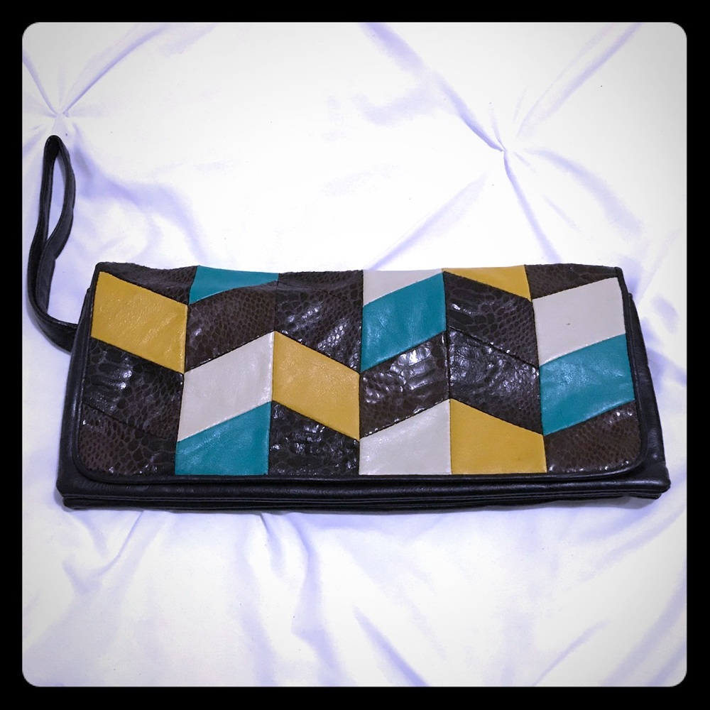 Clutch hand bag -faux leather